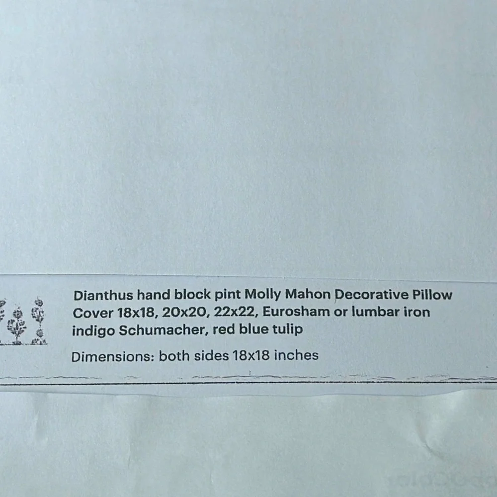 COPY - Molly MahonDecorative pillow cover: 18X18 inches. - Picture 2 of 2